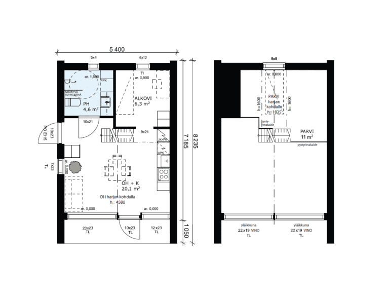 Hawo 41 loft, arch terrace