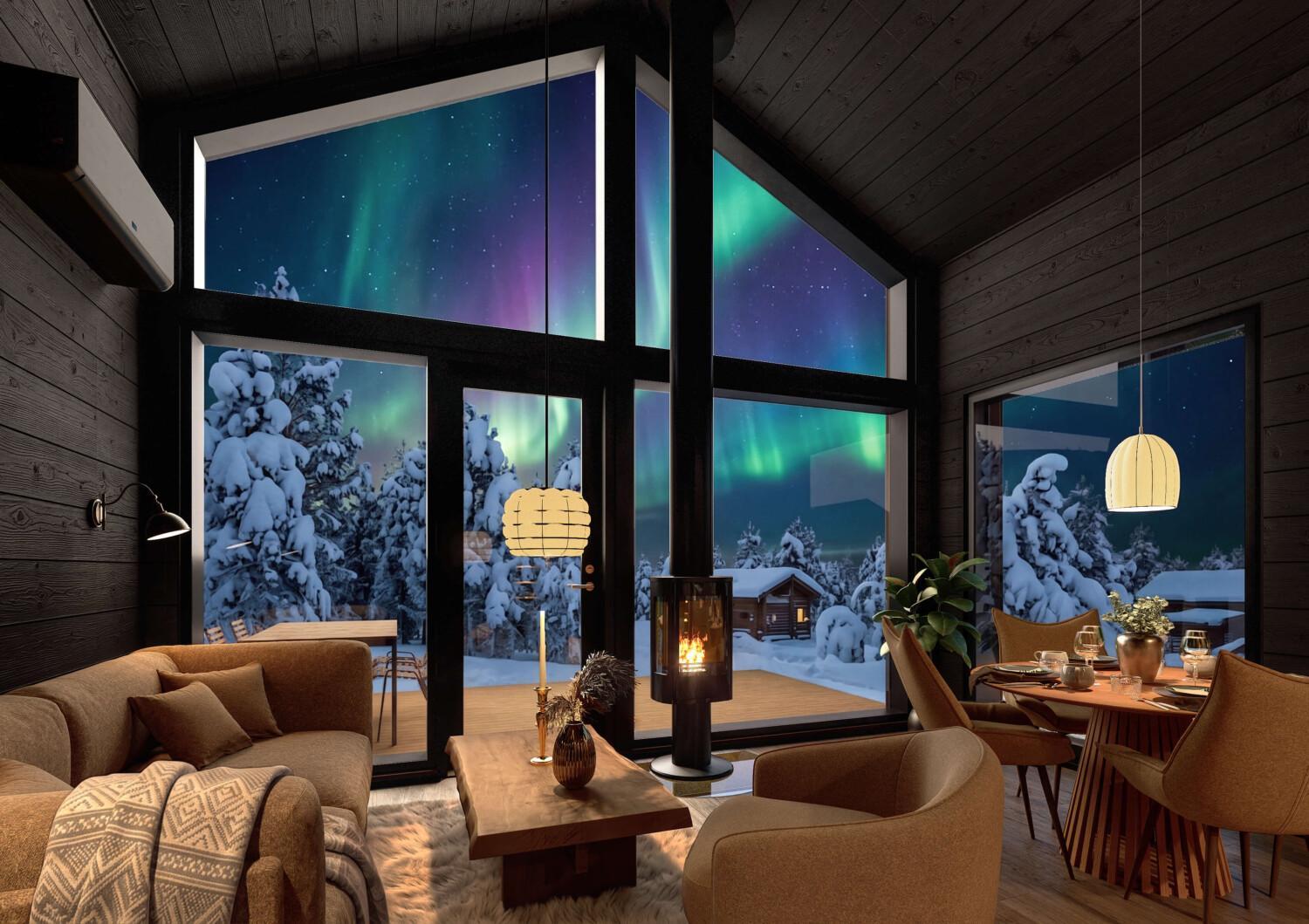 ailu arctic circle havainnekuva tupa ikkunat